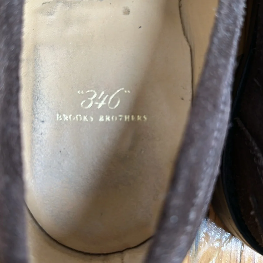 Brooks Brothers Men Brown Suede Loafers 10.5 D - Picture 5 of 10